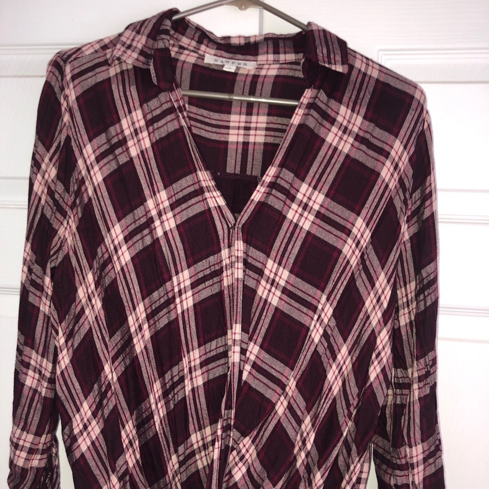 unique flannel blouse